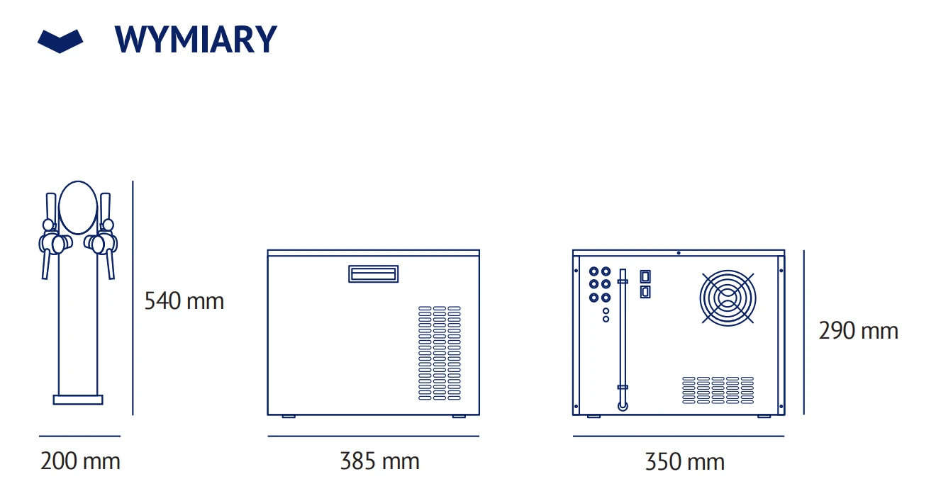 Wymiary systemy FlowCare Tower60