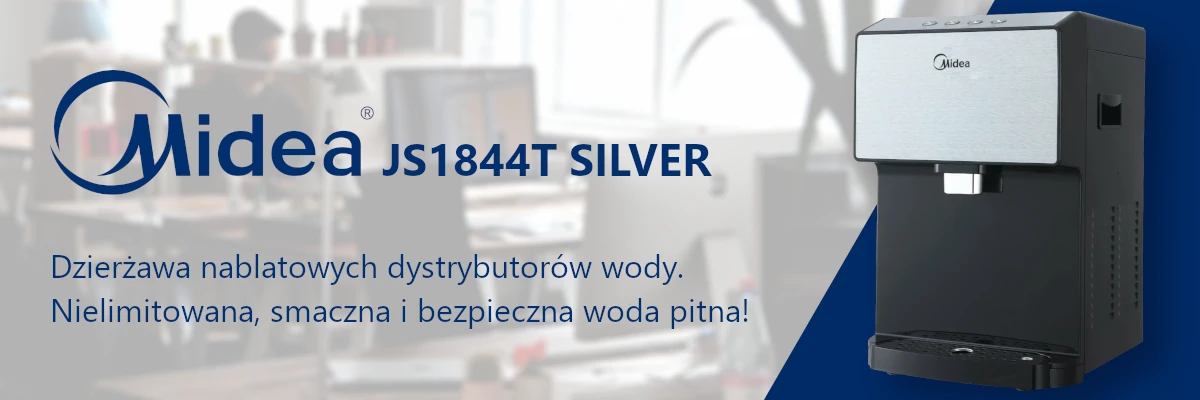 Srebrny nablatowy dystrybutor wody Midea JS1844T Silver