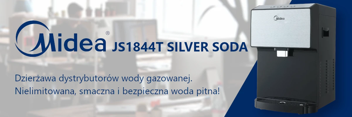 Nablatowy dystrybutor wody gazowanej Midea JS1844T SILVER SODA PLUS