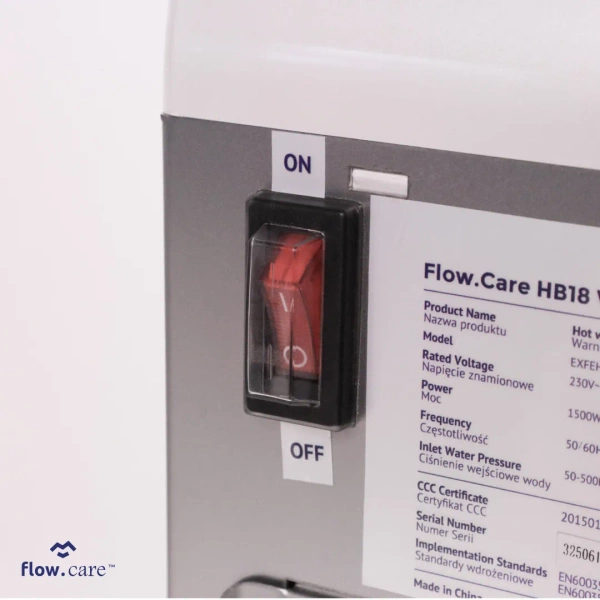 FlowCare HB18 White Warnik do wody z wyświetlaczem