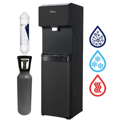 Midea JS1844S SODA PLUS BLACK Wolnostojący dystrybutor wody gazowanej z akcesoriami