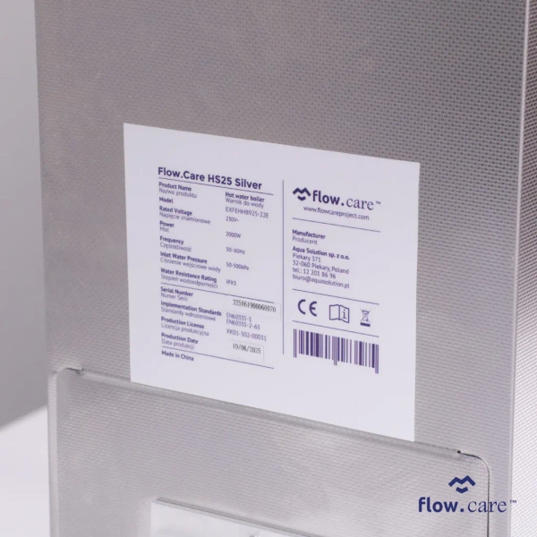 FlowCare HS25 Silver Warnik do wody z wyświetlaczem