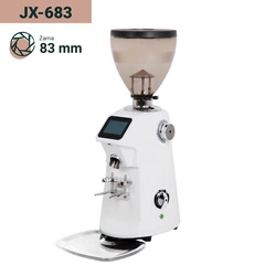 Coffee Format JX-683 White Profesjonalny młynek do kawy z wyświetlaczem