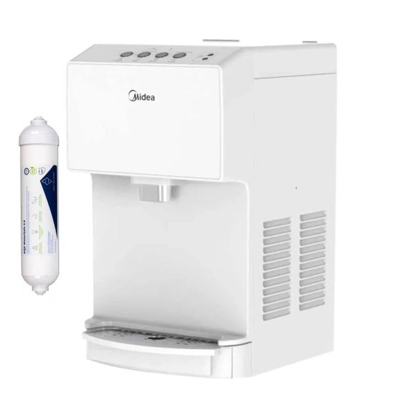 Midea JS1844T WHITE Bezbutlowy dystrybutor wody z filtrem AQS Watersafe 2.5
