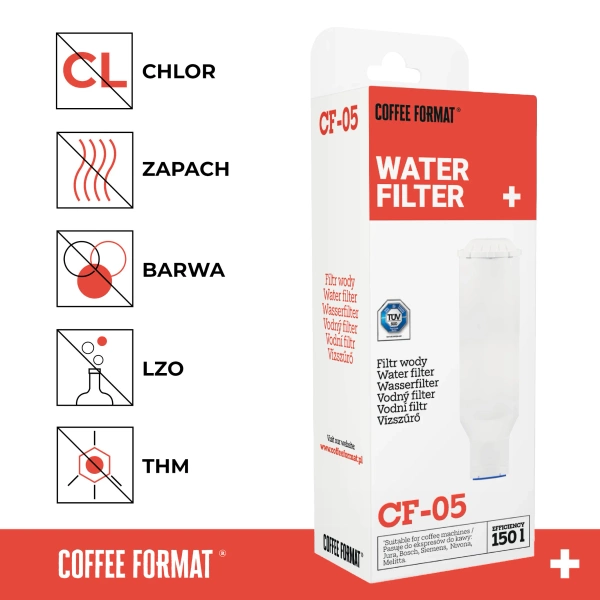 Coffee Format CF-05 Filtr do ekspresu do kawy zamiennik Claris White
