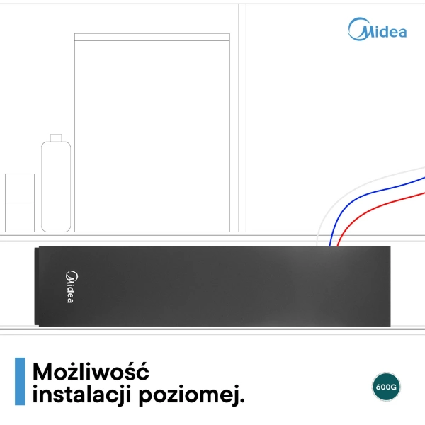 Midea 600GPD RO5 Filtr odwróconej osmozy bez zbiornika z WiFi