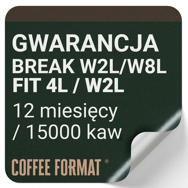 Gwarancja 12 miesięcy do ekspresu BREAK Coffee Format