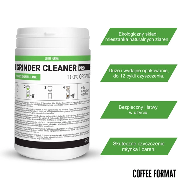Coffee Format Grinder Cleaner PRO 480g Naturalny środek do czyszczenia młynka do kawy