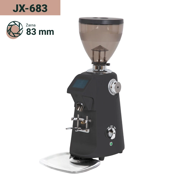 Coffee Format JX-683 Sandy Matt Black Profesjonalny młynek do kawy z wyświetlaczem