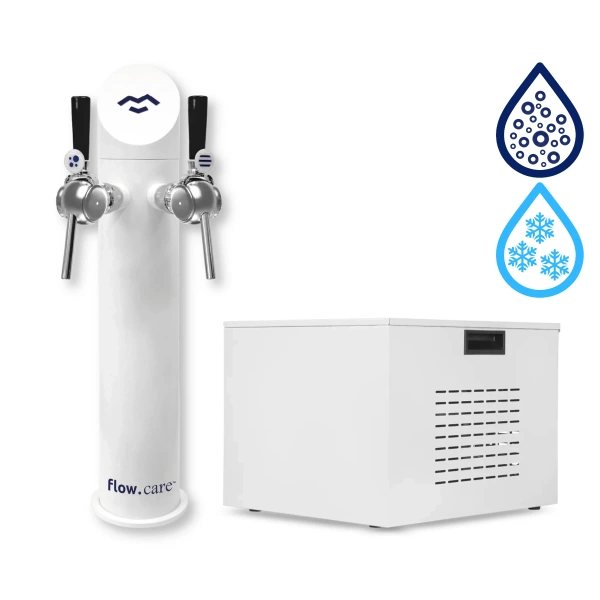 Wynajem dystrybutora wody dla sektora HoReCa — bezbutlowy dystrybutor wody FlowCare TOWER 60