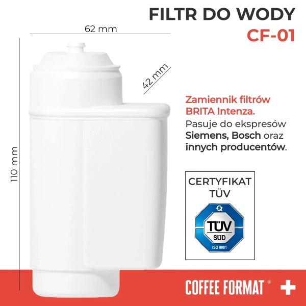 Coffee Format CF-01 Filtr do ekspresu do kawy - zamiennik Brita INTENZA