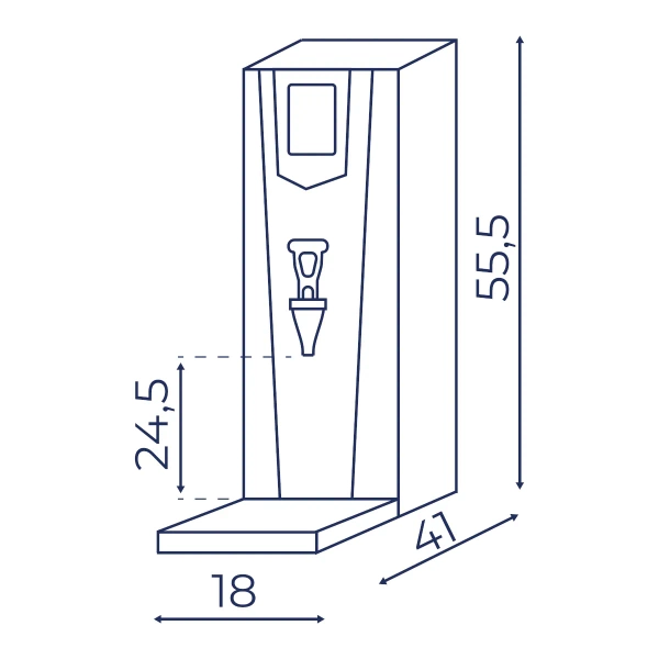 FlowCare HS25 Silver Warnik do wody z wyświetlaczem