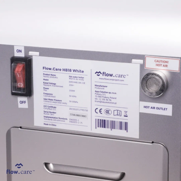 FlowCare HB18 White Warnik do wody z wyświetlaczem
